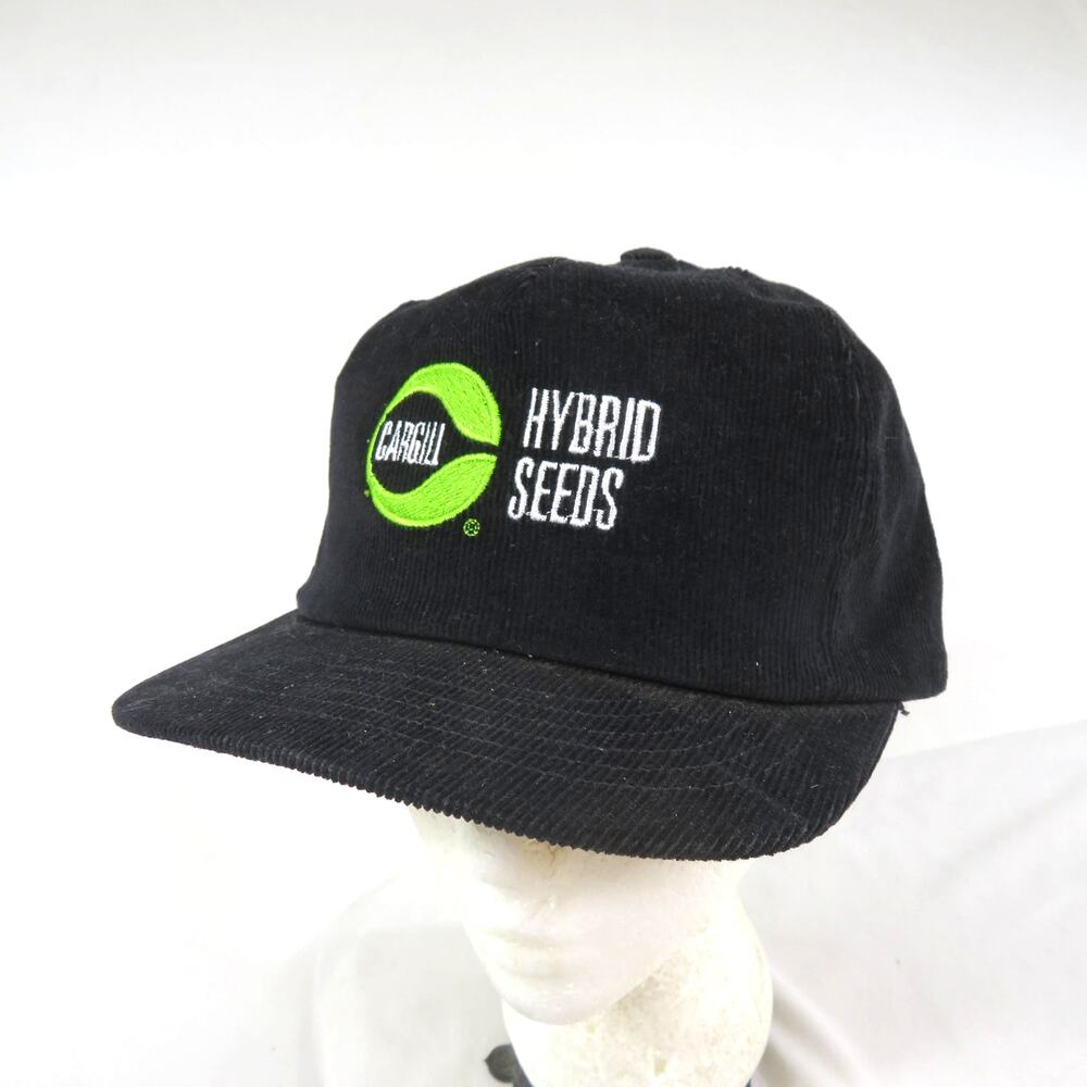 Cargill Hybrid Seeds Corduroy Cap Hat Swingster Snapback 1980s